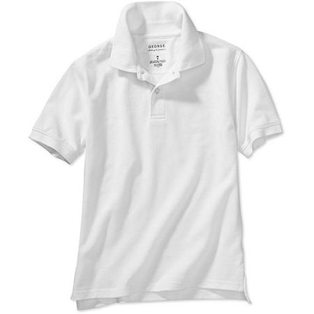 18 George School Uniform Boys Short Sleeve Poly Stretch Polo Shirt 14-16 XL 