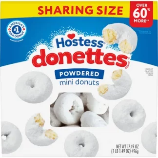 Hostess Donettes, Powdered Mini Donuts, 17.49 Oz. Sharing Size Bag