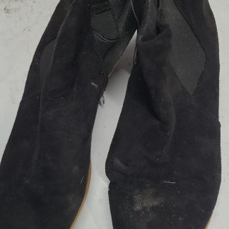 Ankle Boots Booties Suede Black Heels Pointy Toes Women's Size 42