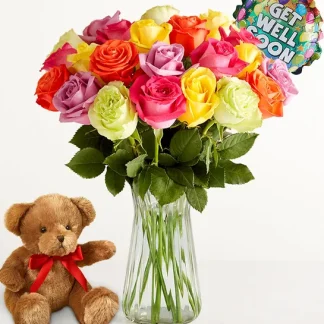 Get Well Soon Assorted Roses