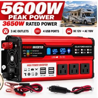 3650W Rated Power Inverter 12V DC to 110V AC,