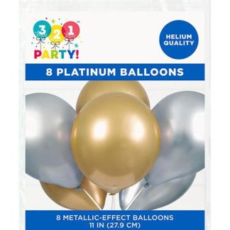 8 Platinum Balloons